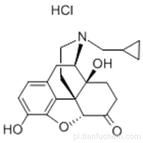 Morfinan-6-on, 17- (cyklopropylometylo) -4,5-epoksy-3,14-dihydroksy-, chlorowodorek (1: 1), (57188350,5a) - CAS 16676-29-2